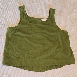 LC Lauren Conrad Forest Green Tank Top Linen XXL